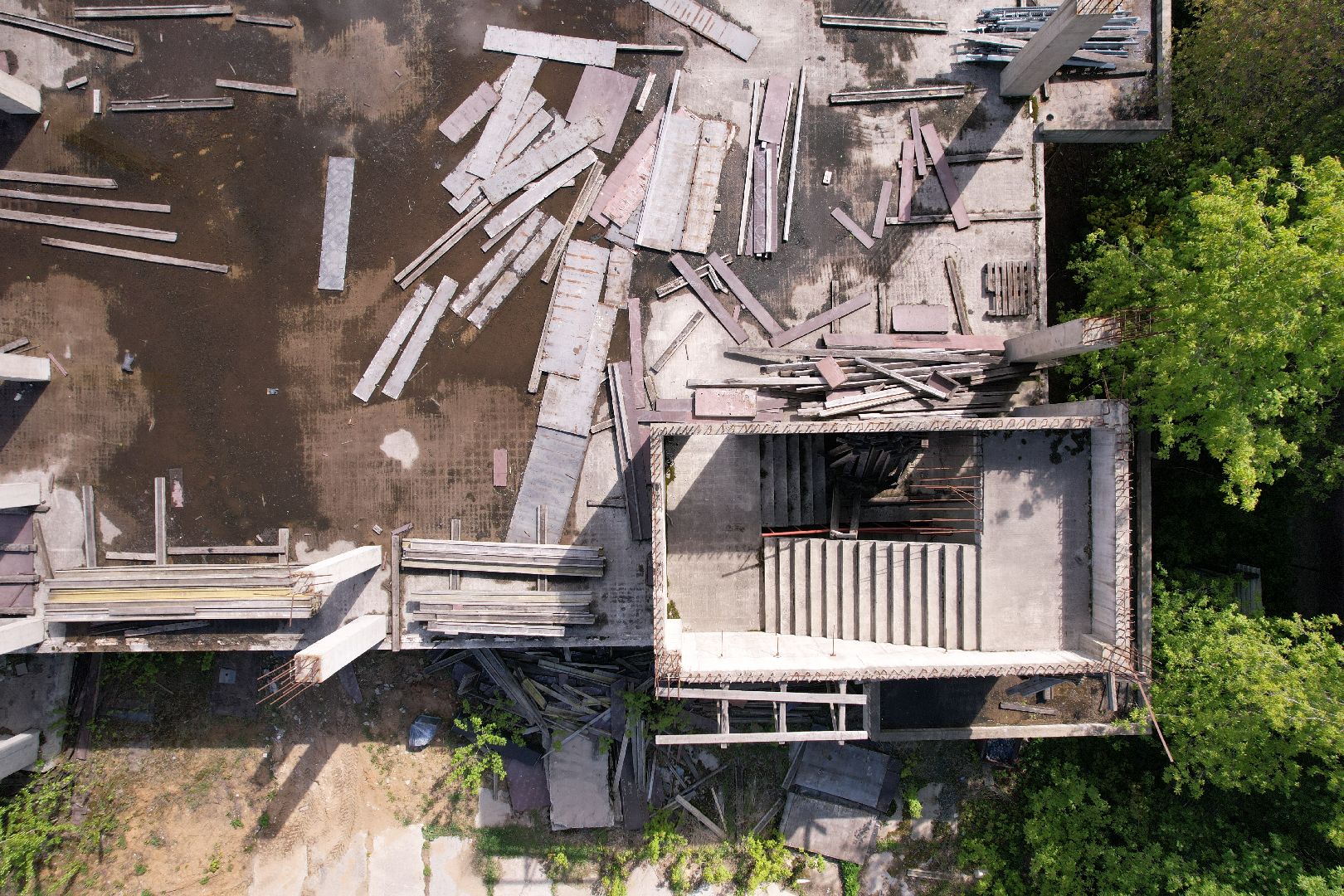 видео с коптера, школа в ЖК Золотые ворота, школа долгострой в королеве,