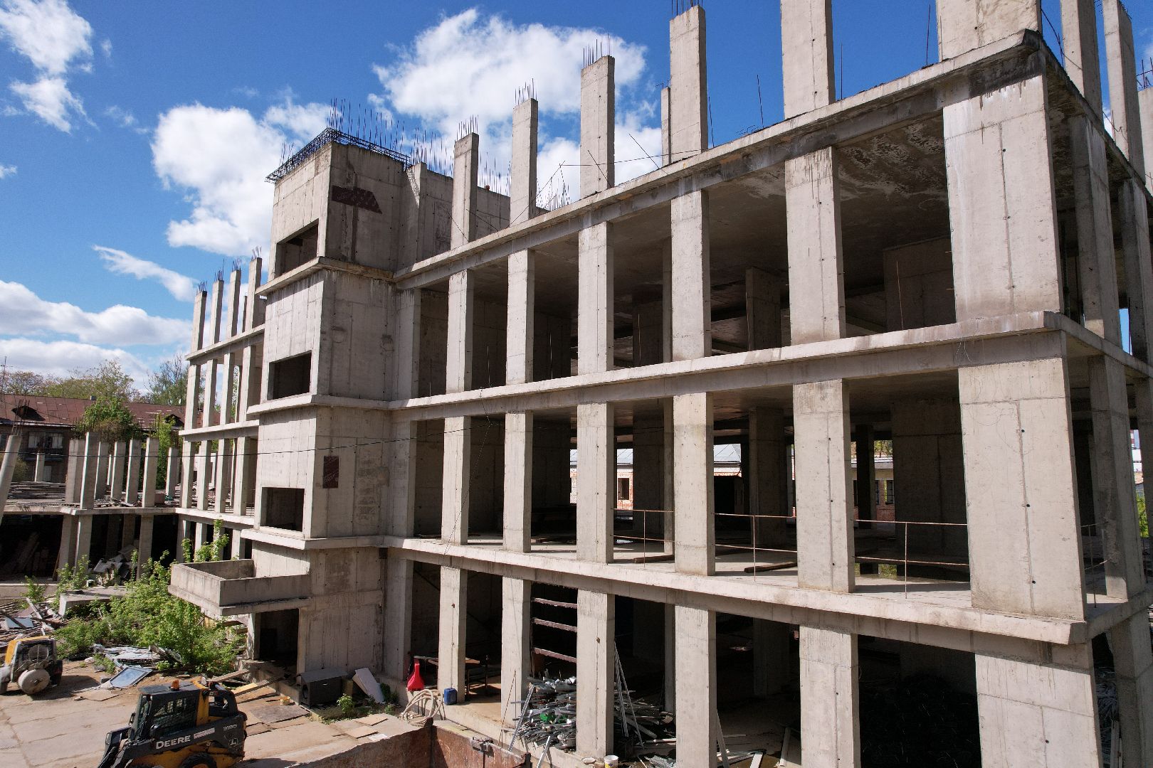 видео с коптера, школа в ЖК Золотые ворота, школа долгострой в королеве,