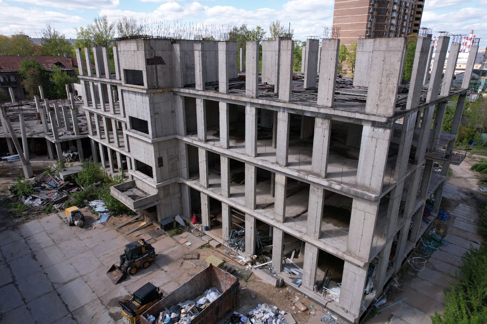 видео с коптера, школа в ЖК Золотые ворота, школа долгострой в королеве,