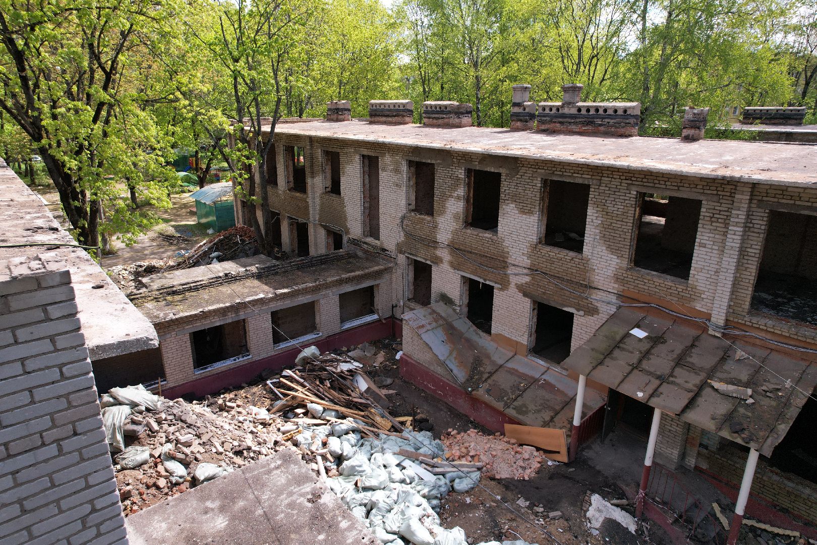 видео с коптера,  детский сад при Лицее  4 в королеве,