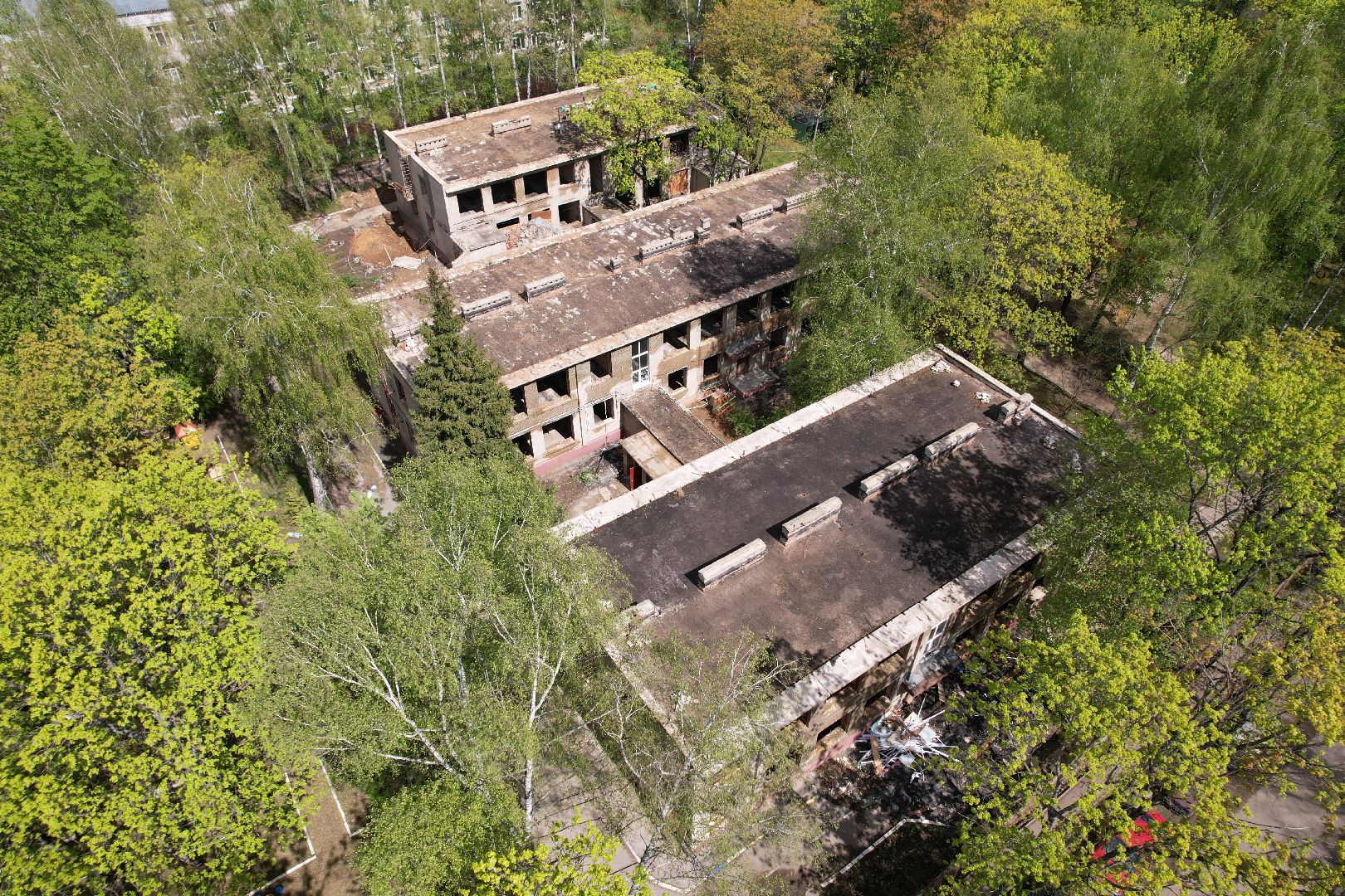 видео с коптера,  детский сад при Лицее  4 в королеве,