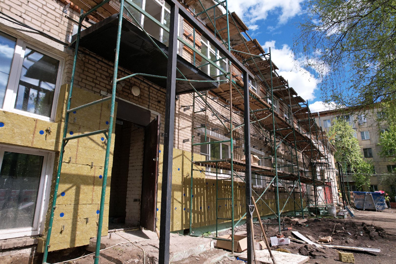 видео с коптера, детский сад при лицее 5 в Королеве, ремонт детского сада в королеве ,