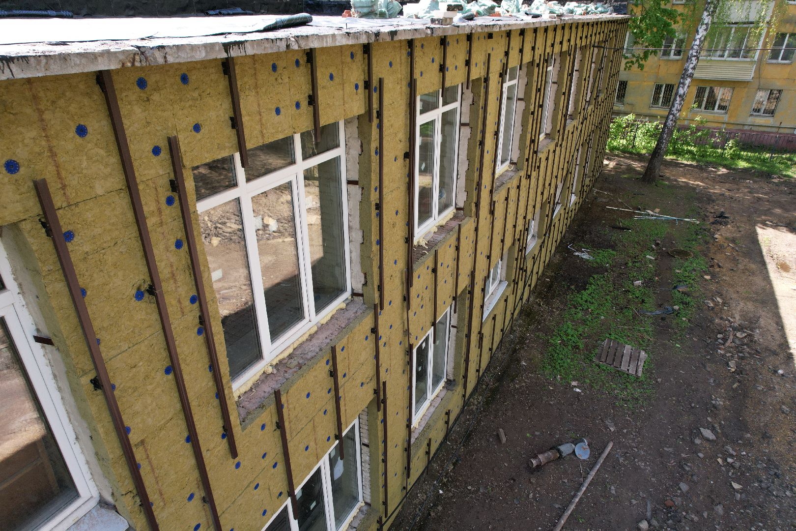 видео с коптера, детский сад при лицее 5 в Королеве, ремонт детского сада в королеве ,