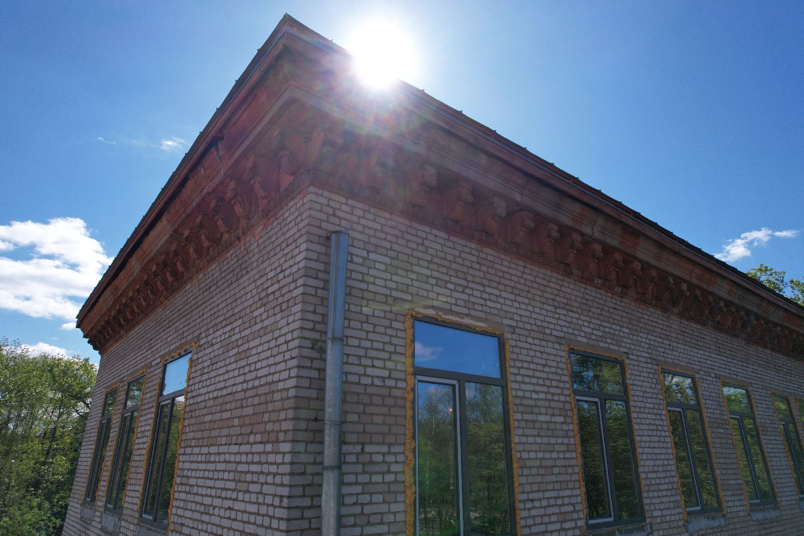 Поликлиника 1 в Королеве , видео с коптера, капремонт поликлиники королев,