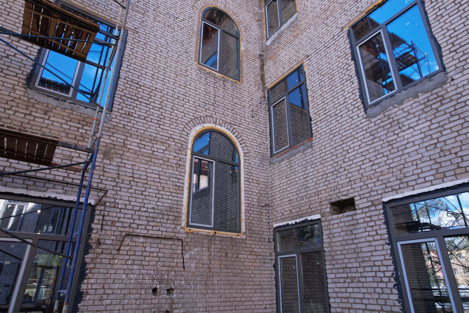 Поликлиника 1 в Королеве , видео с коптера, капремонт поликлиники королев,