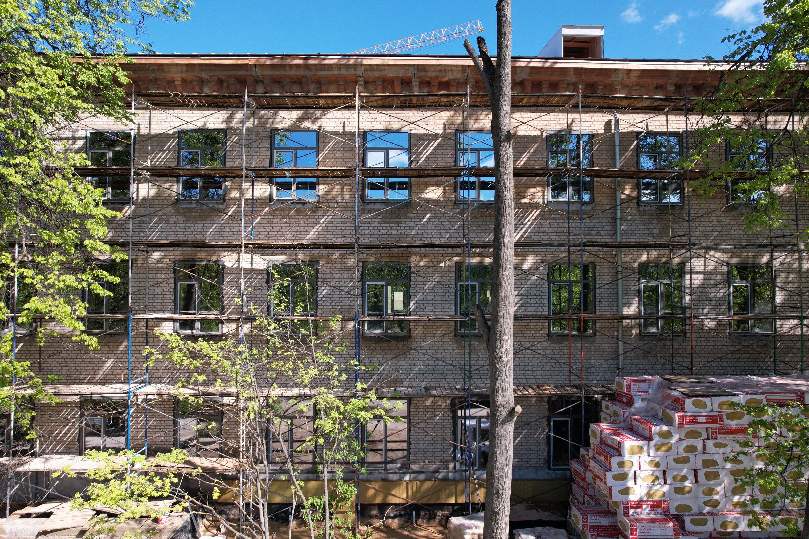 Поликлиника 1 в Королеве , видео с коптера, капремонт поликлиники королев,