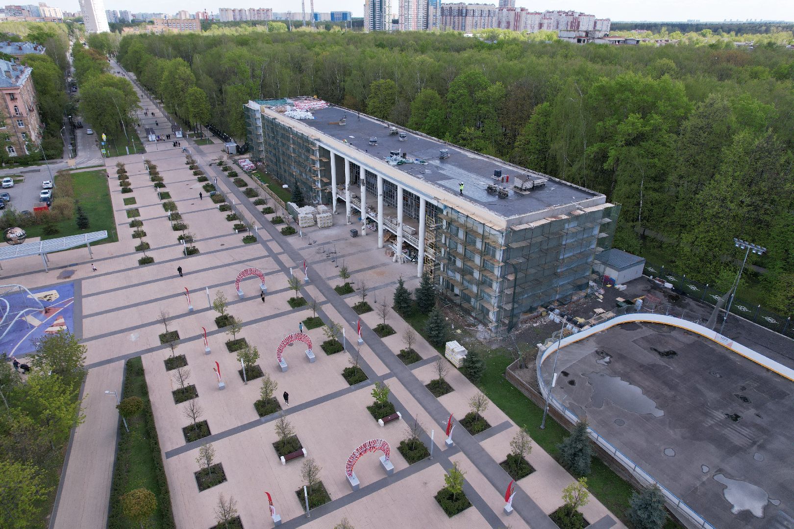 видео с коптера, детская школа искусств в Королеве ,