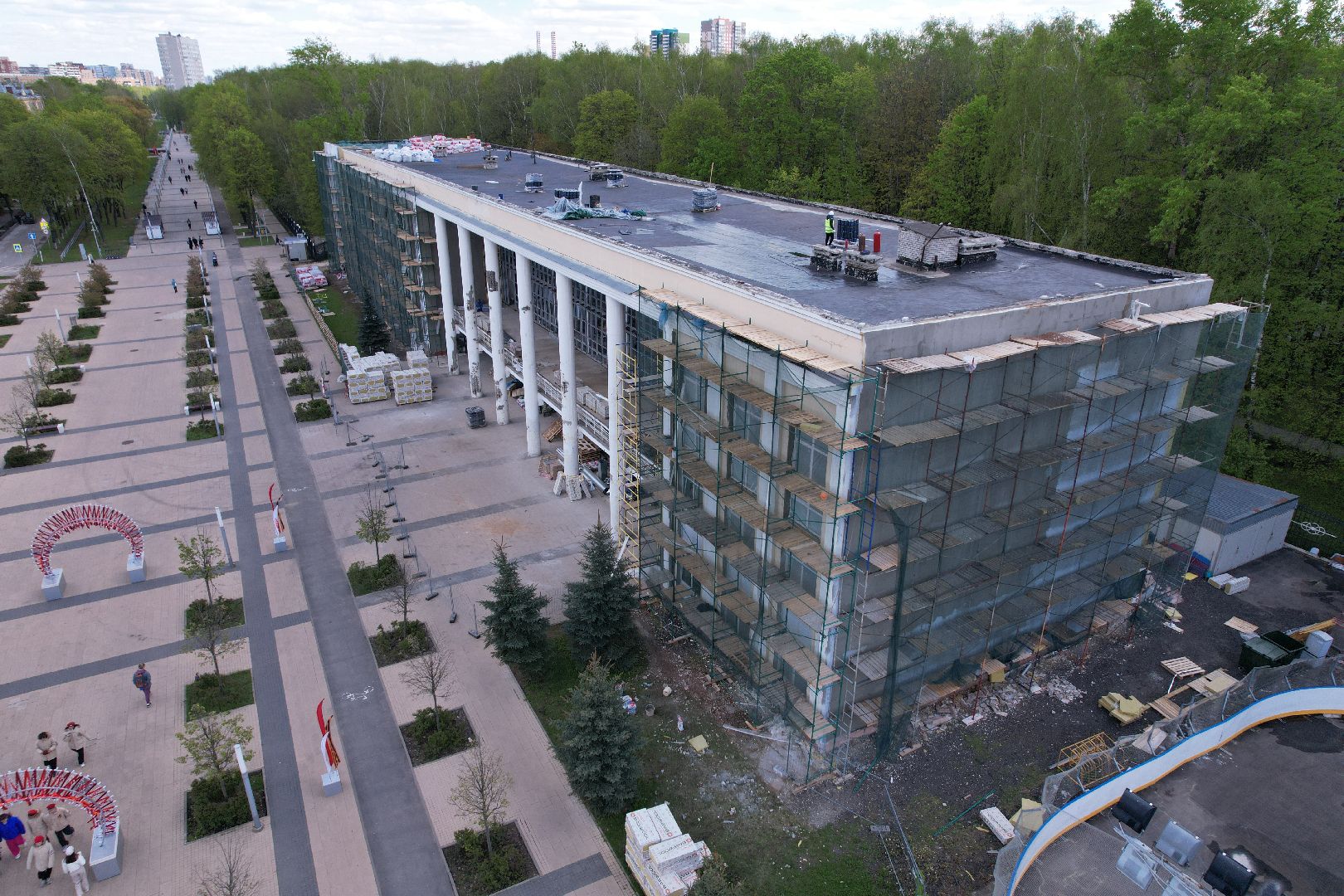 видео с коптера, детская школа искусств в Королеве ,