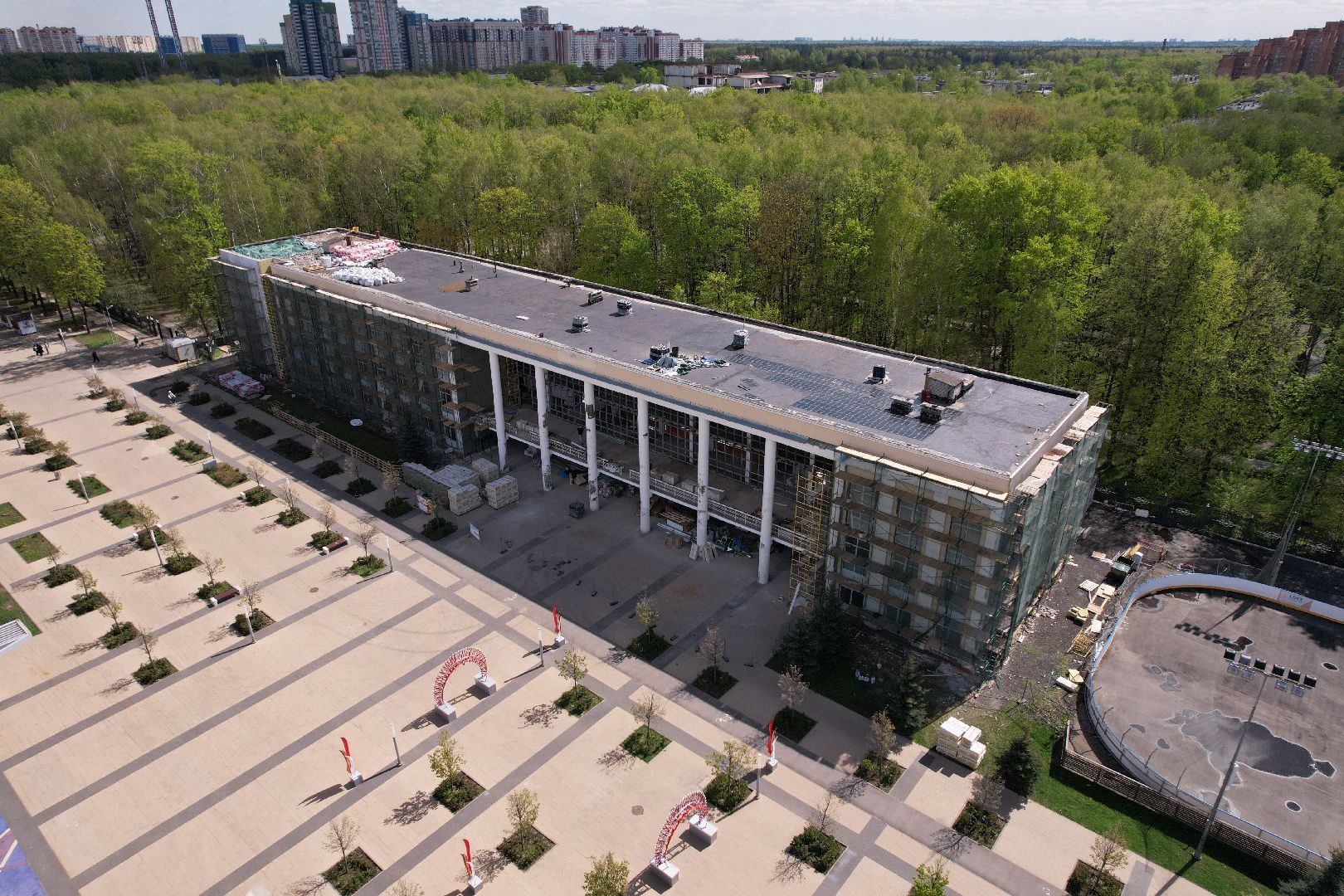 видео с коптера, детская школа искусств в Королеве ,