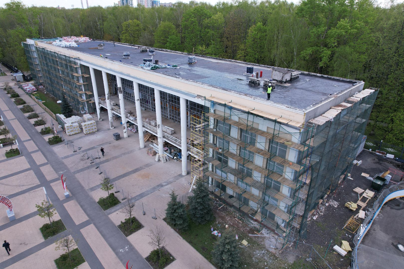 видео с коптера, детская школа искусств в Королеве ,