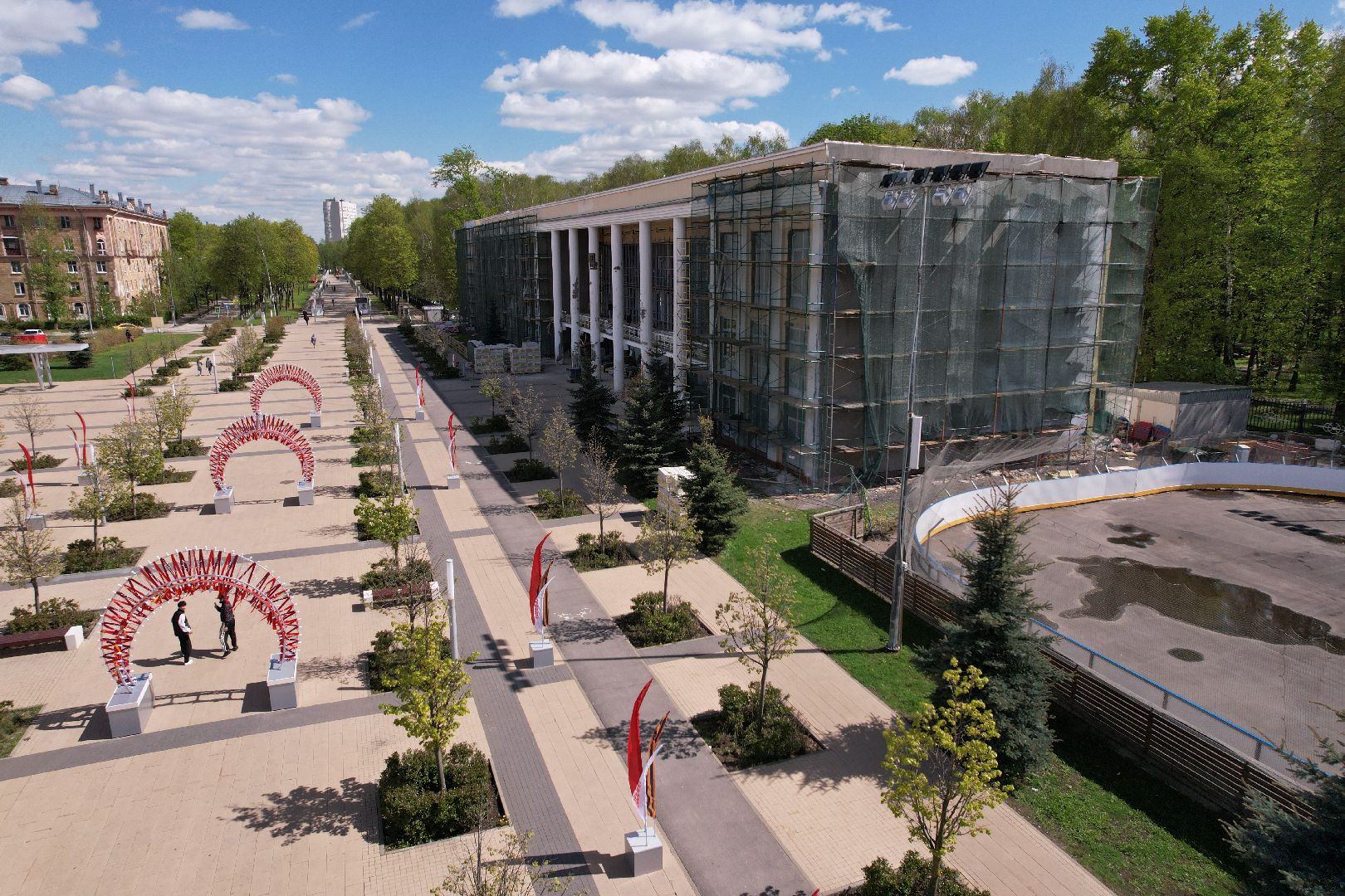 видео с коптера, детская школа искусств в Королеве ,