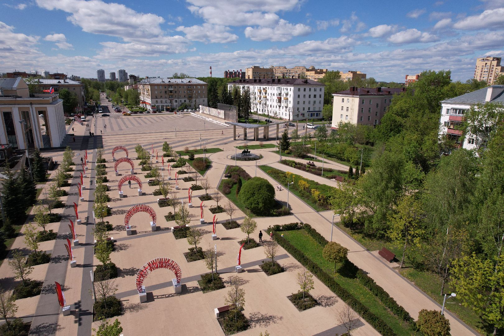 видео с коптера, детская школа искусств в Королеве ,