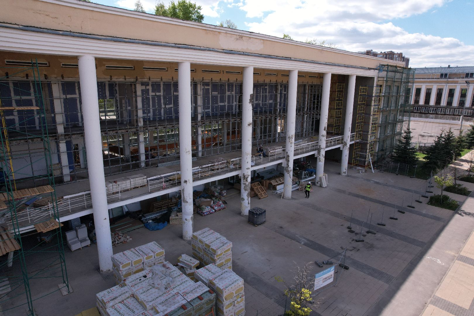 видео с коптера, детская школа искусств в Королеве ,