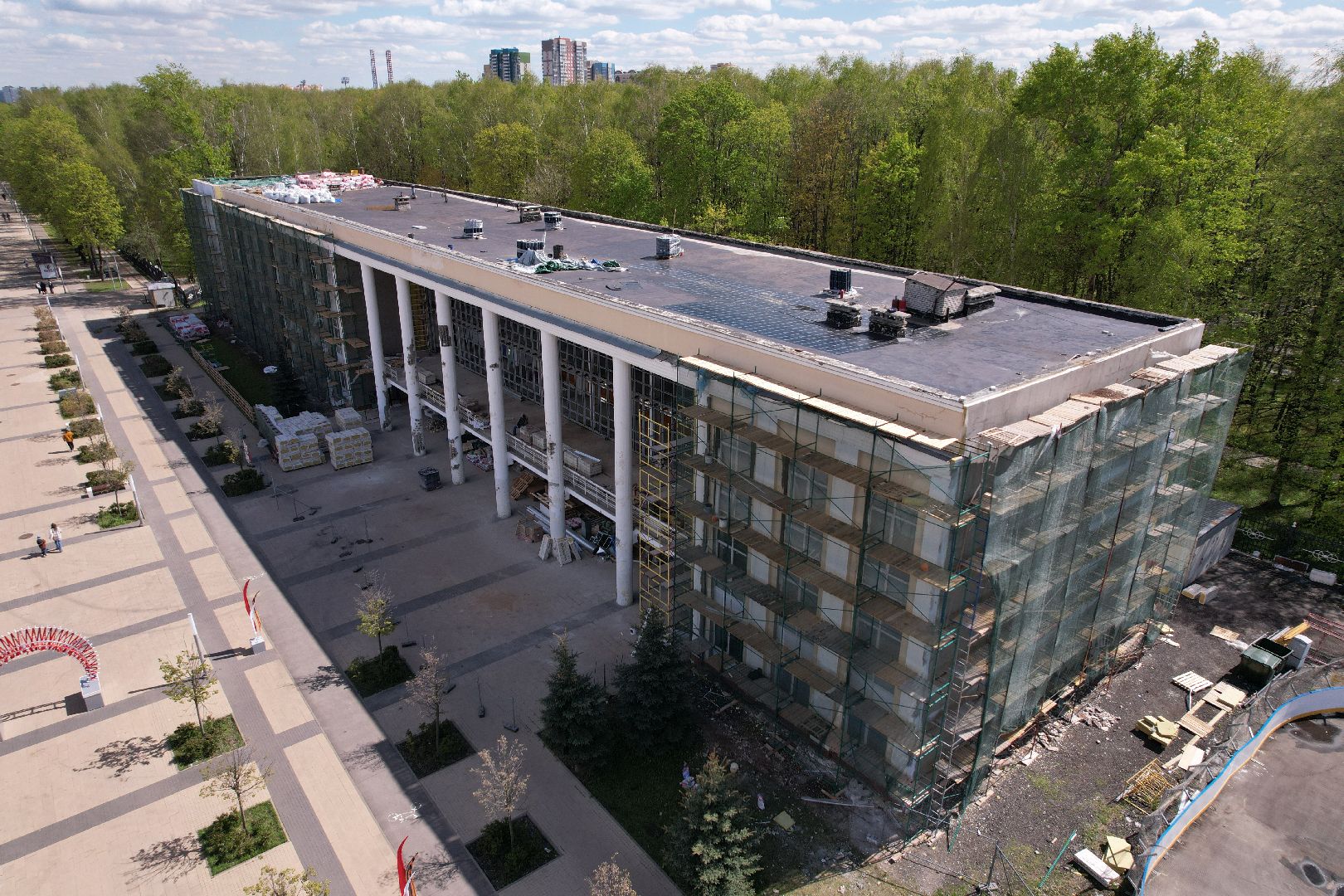 видео с коптера, детская школа искусств в Королеве ,