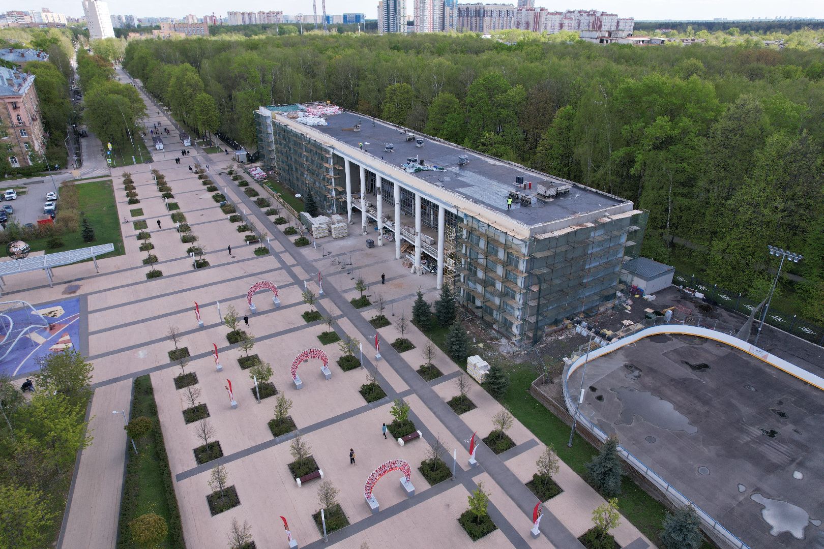 видео с коптера, детская школа искусств в Королеве ,