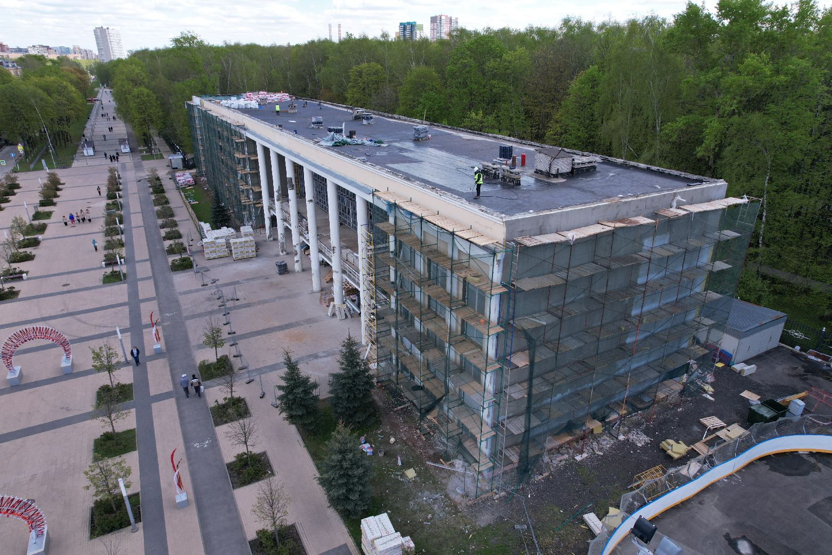 видео с коптера, детская школа искусств в Королеве ,