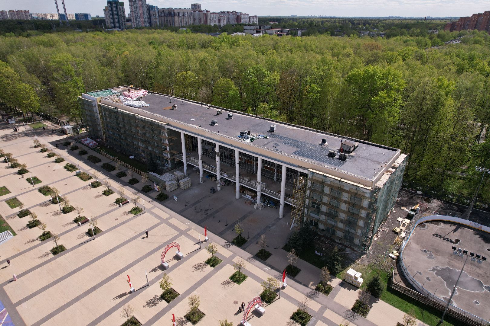 видео с коптера, детская школа искусств в Королеве ,