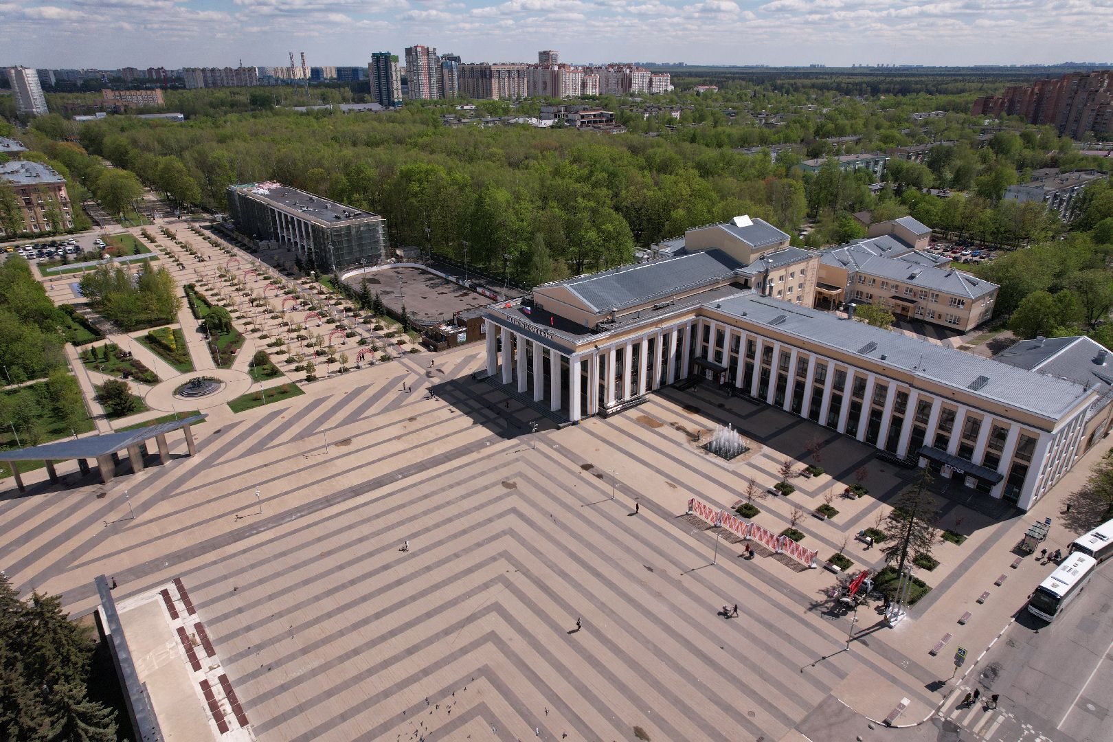 видео с коптера, детская школа искусств в Королеве ,