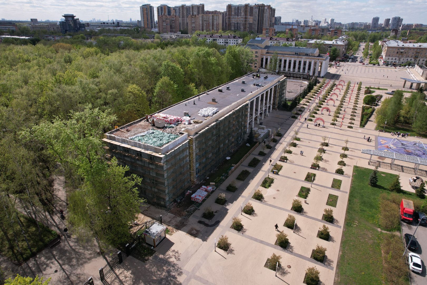 видео с коптера, детская школа искусств в Королеве ,