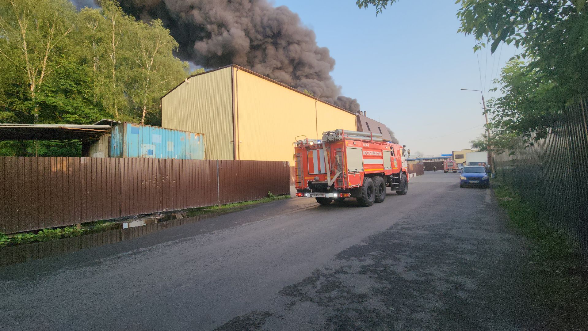 пушкино, пожар, склад, чп, возгорание,