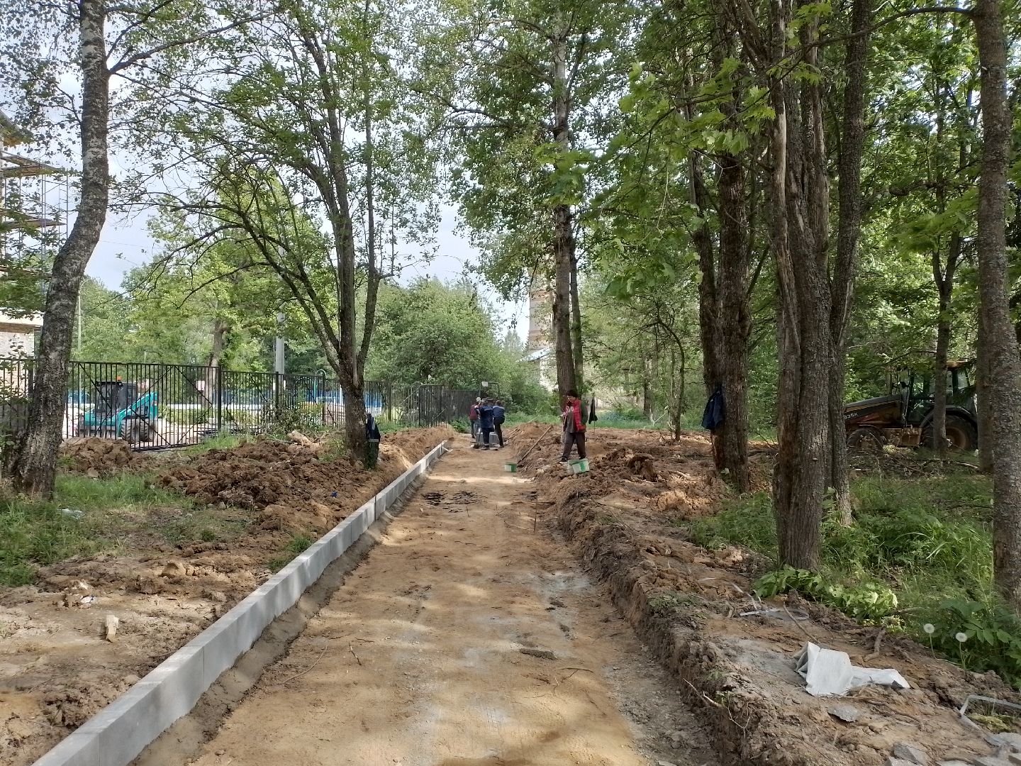 городской округ восход, строителсьтво, благоустройство, школа, аллея,