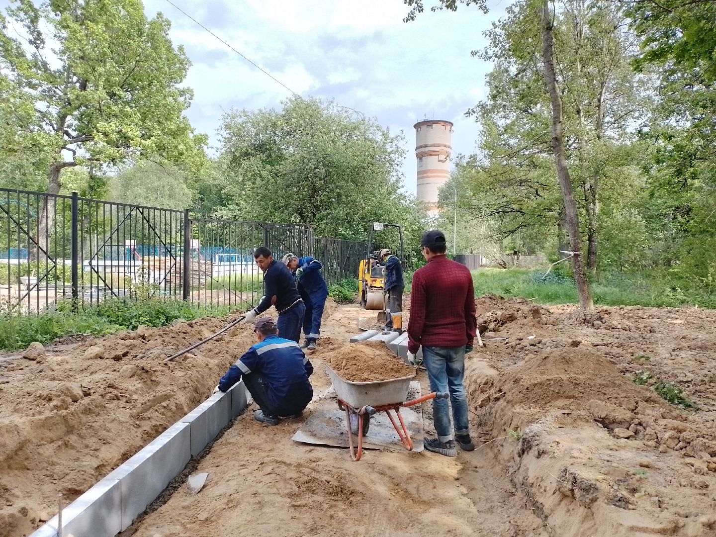 городской округ восход, строителсьтво, благоустройство, школа, аллея,