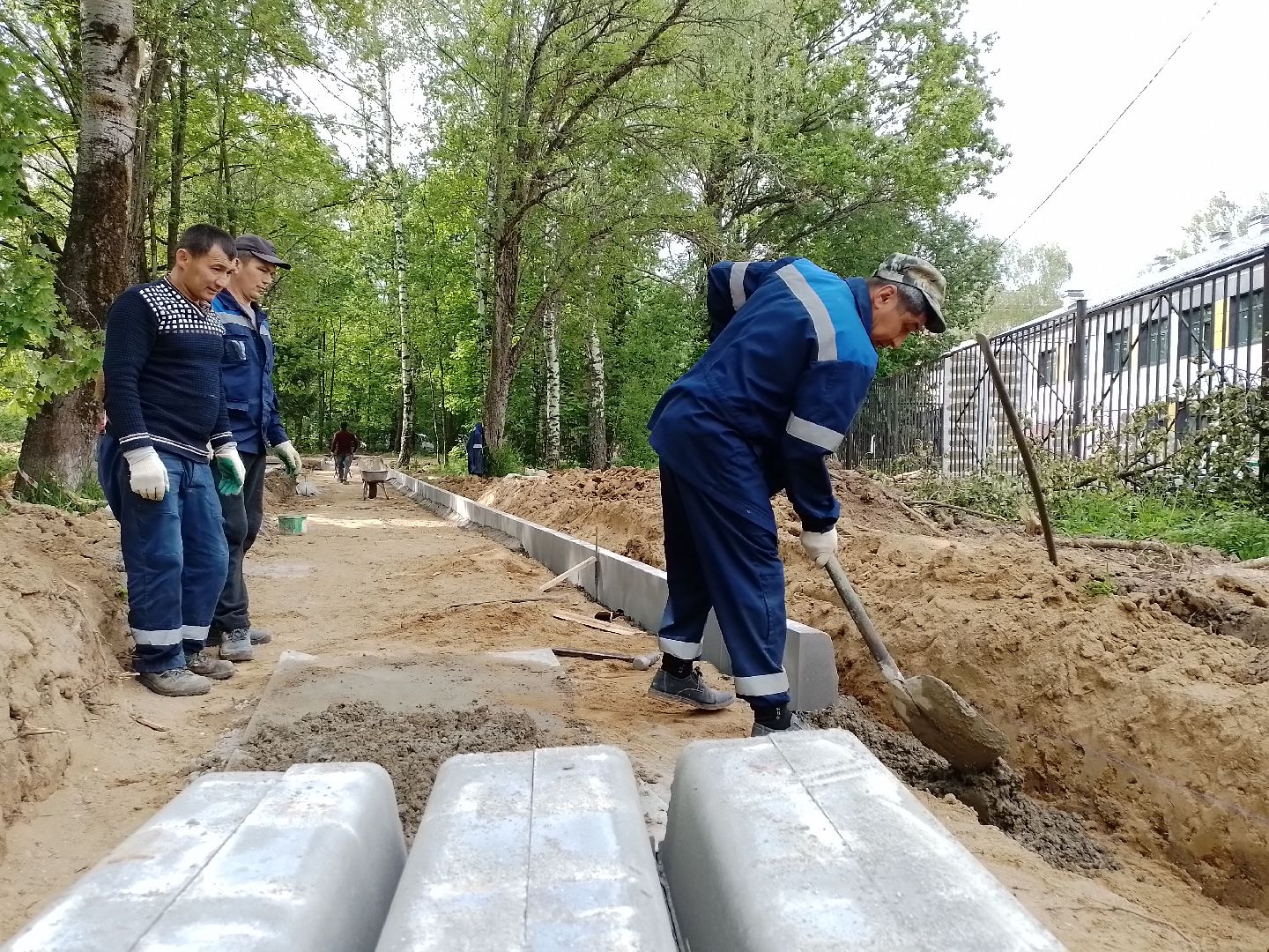 городской округ восход, строителсьтво, благоустройство, школа, аллея,