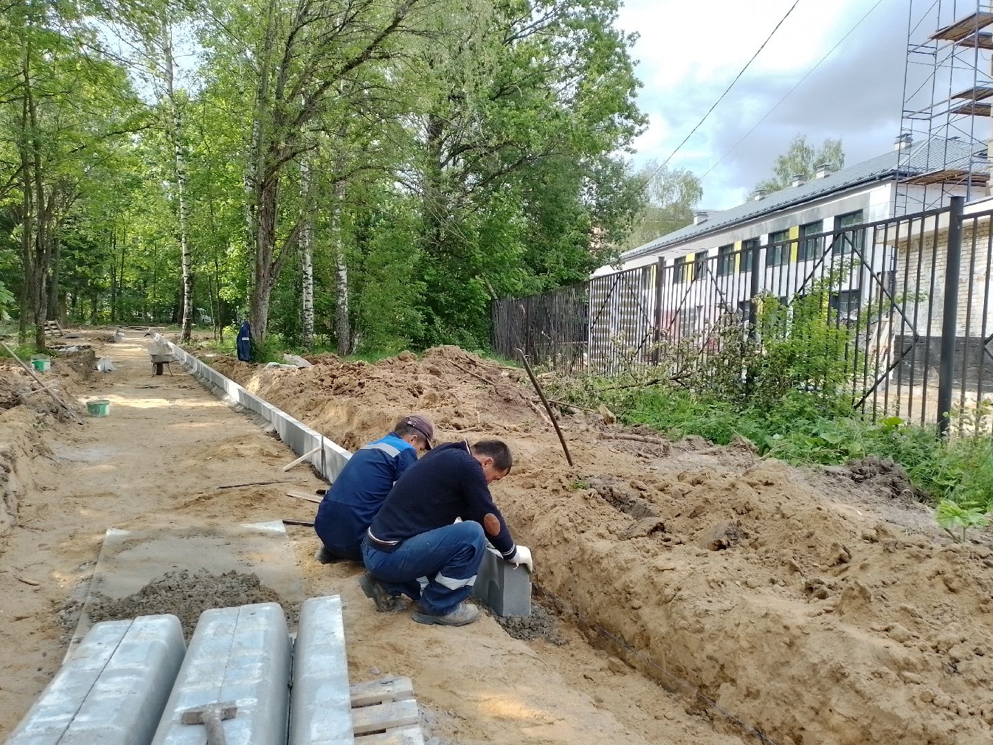 городской округ восход, строителсьтво, благоустройство, школа, аллея,