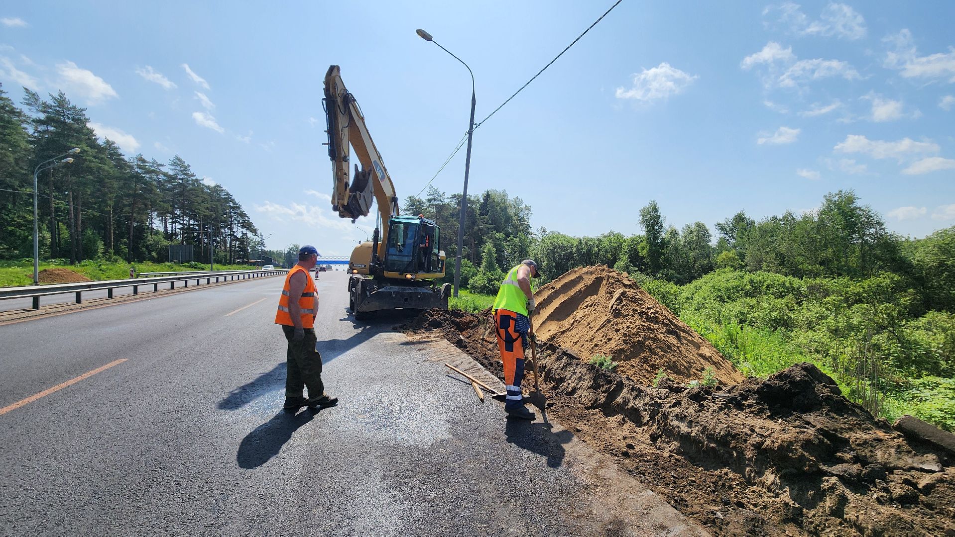 солнечногорск, м-10, ленинградское шоссе, ремонт дороги, ливневая система,