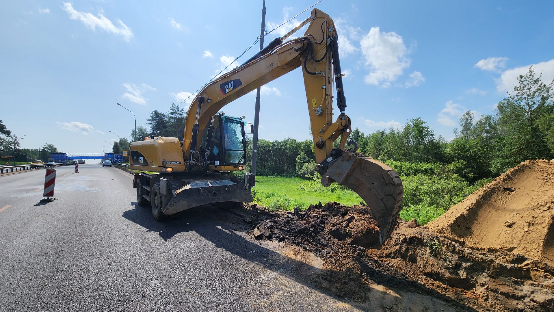 солнечногорск, м-10, ленинградское шоссе, ремонт дороги, ливневая система,