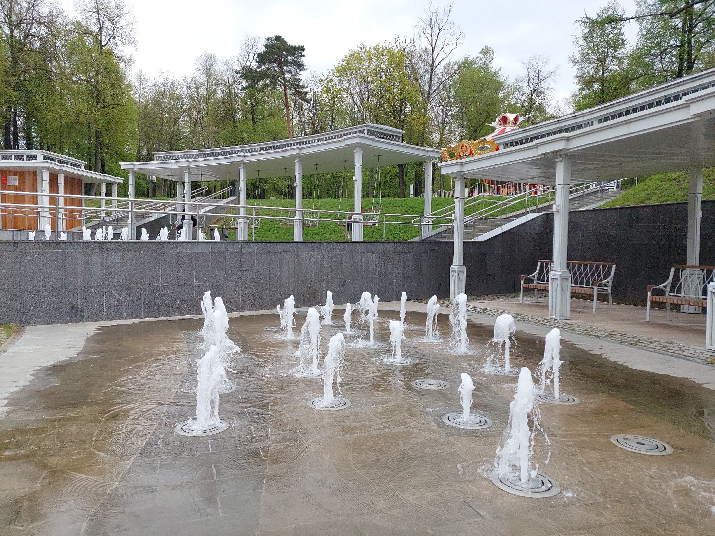 благоустройство, парк, фонтан