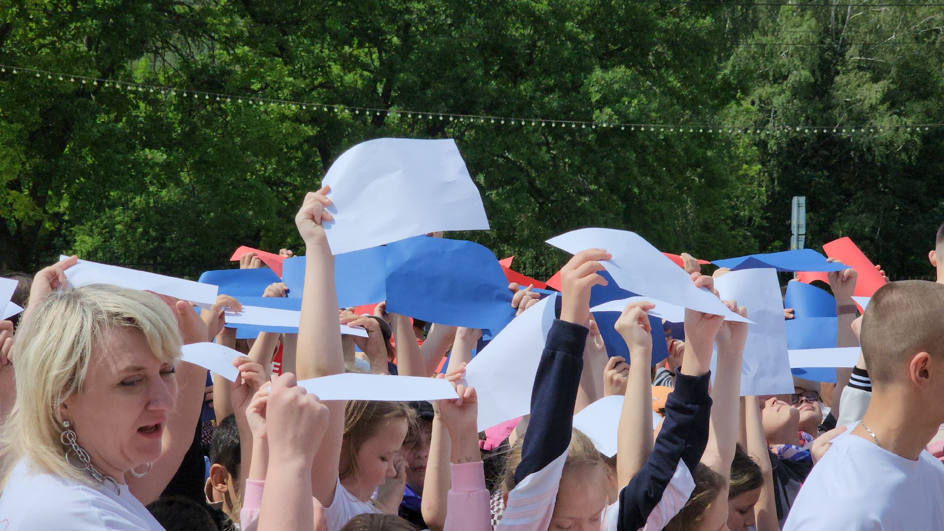 кашира, акция, флешмоб, движение первых, орлята россии, день россии,