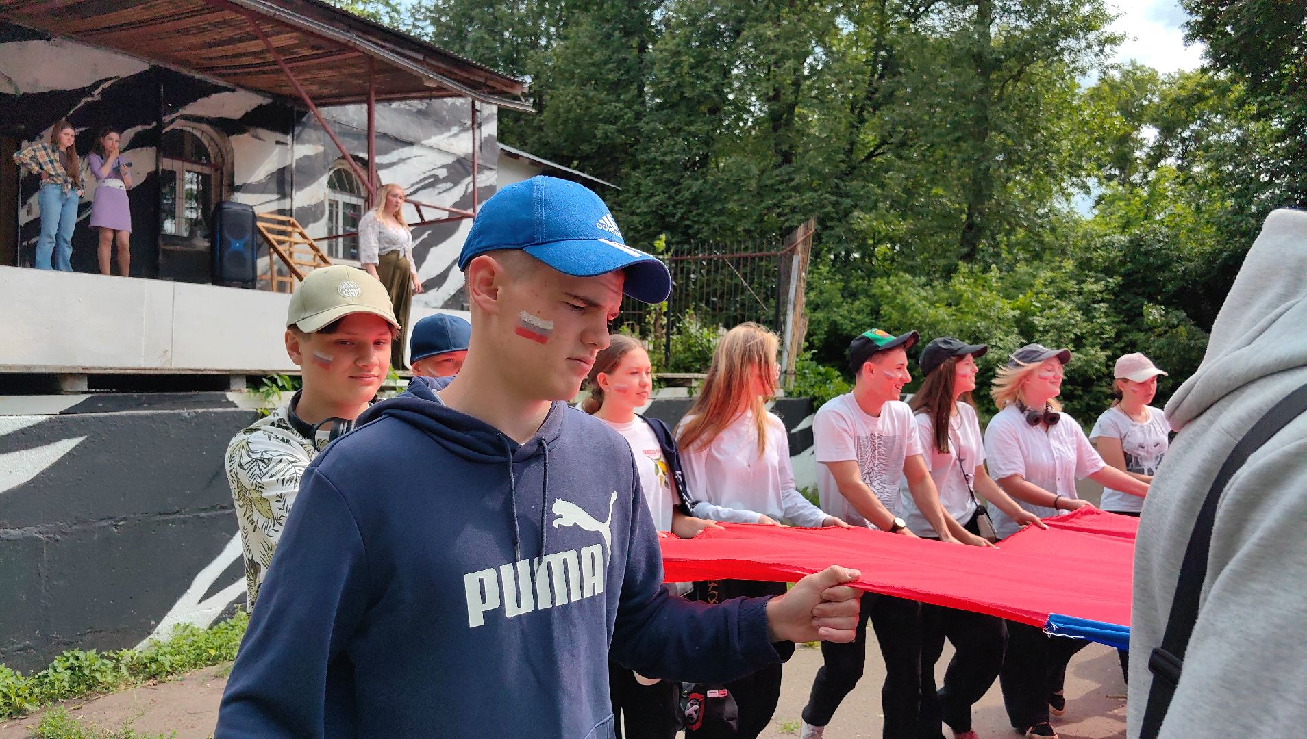 флешмоб, акция, день россии,  волонтеры, молодежь,