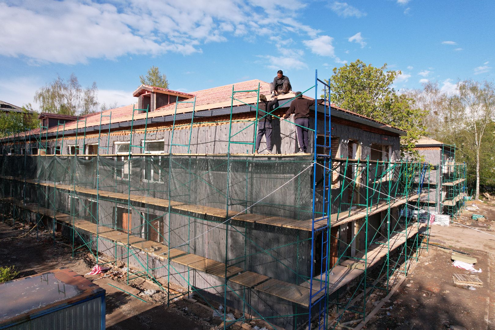 видео с коптера, детский сад Малыш, ремонт сада в шаховской ,