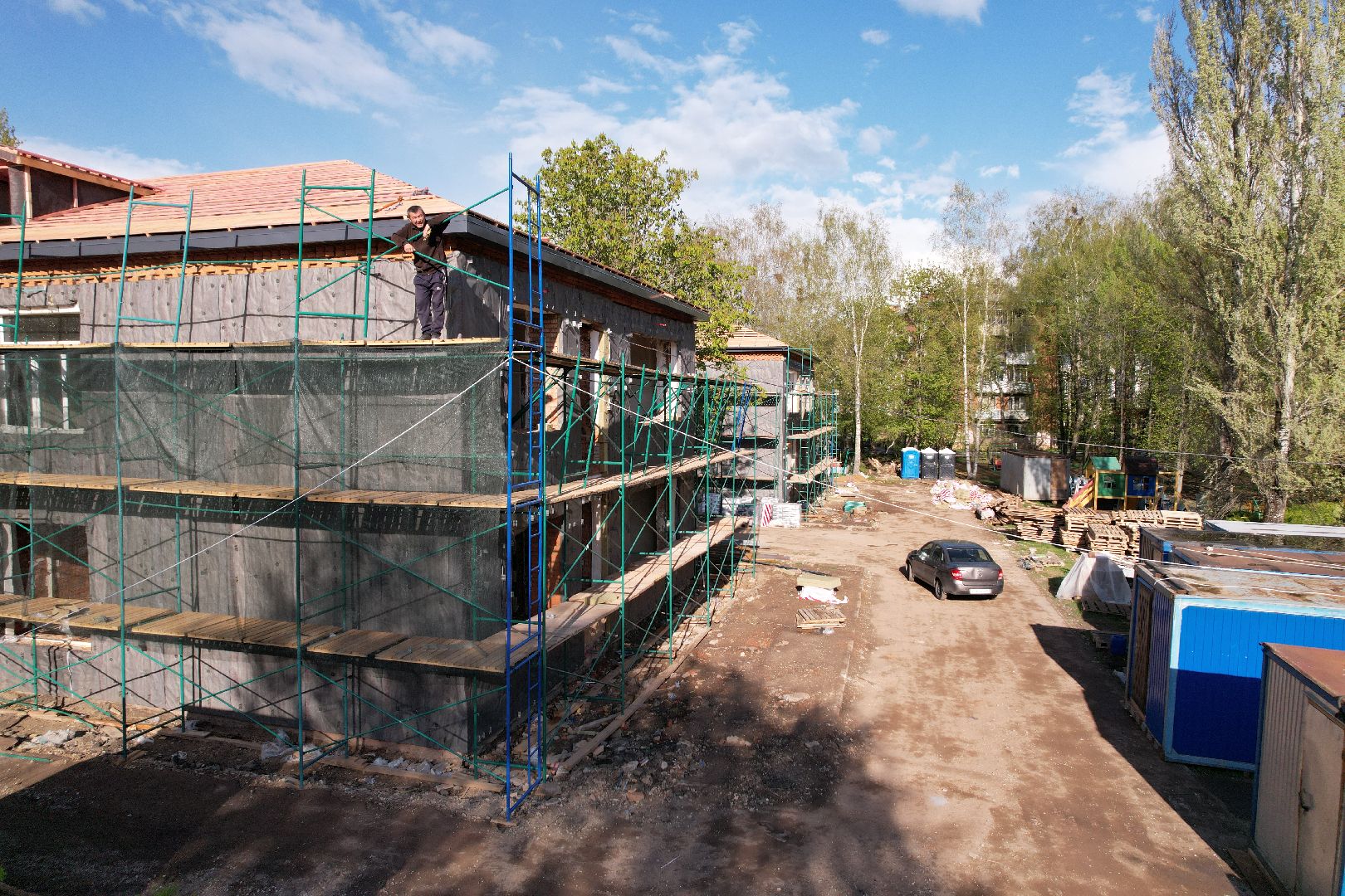 видео с коптера, детский сад Малыш, ремонт сада в шаховской ,