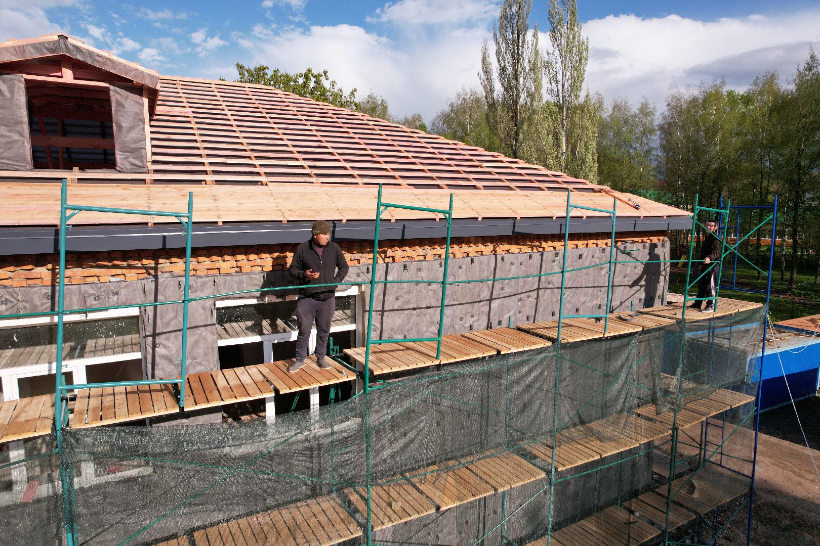 видео с коптера, детский сад Малыш, ремонт сада в шаховской ,