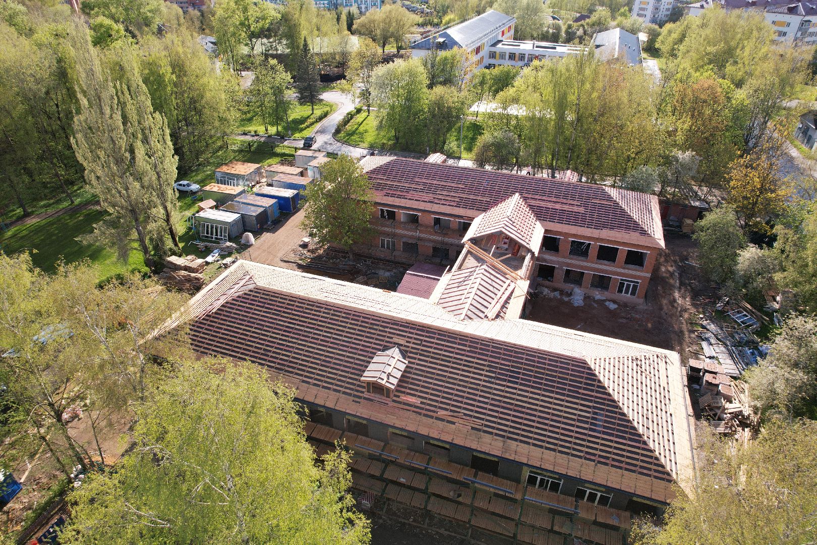 видео с коптера, детский сад Малыш, ремонт сада в шаховской ,