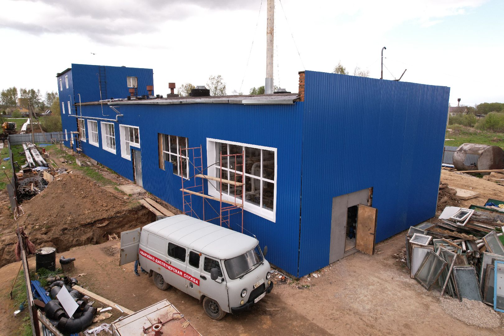 видео с коптера, котельная в шаховской,