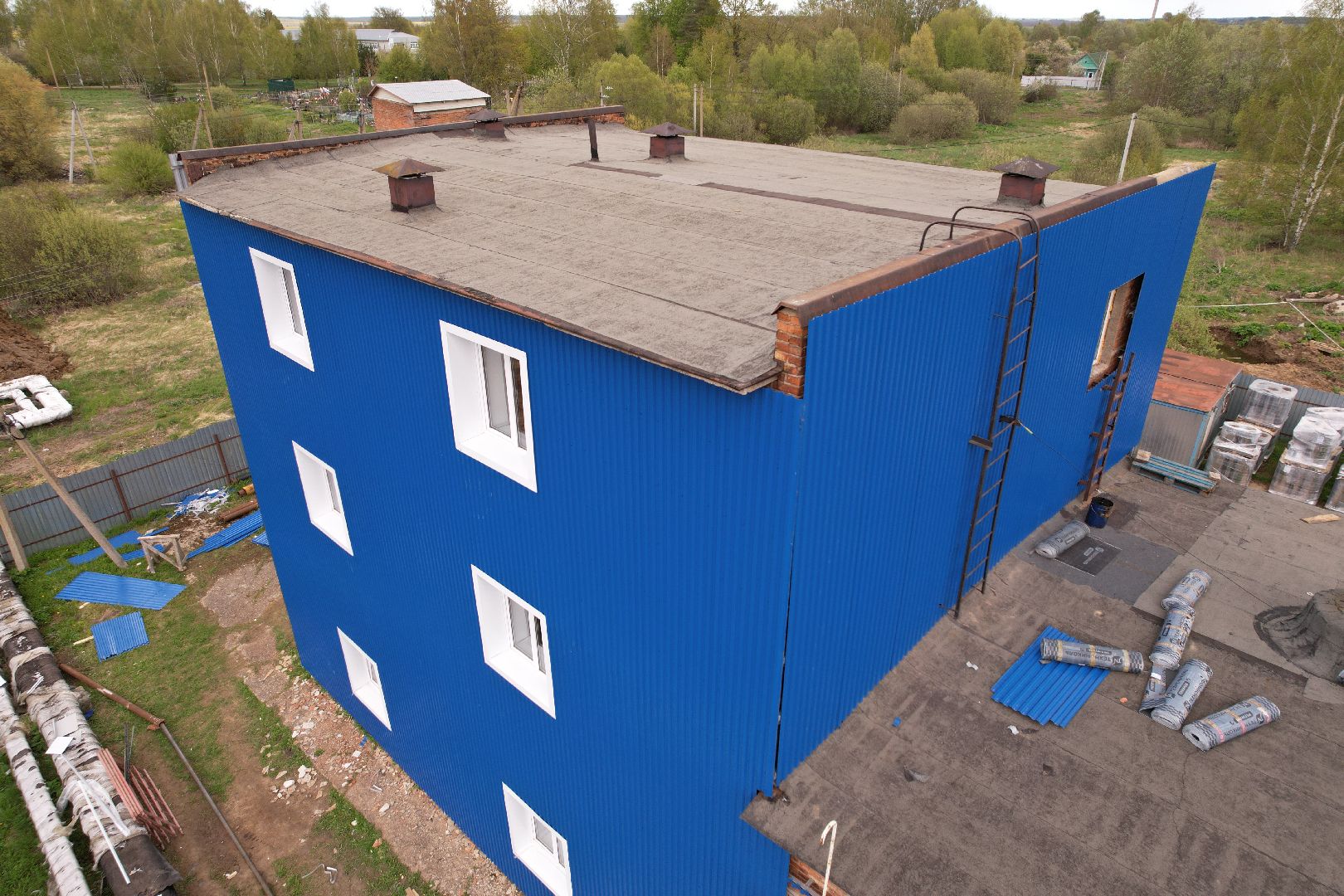 видео с коптера, котельная в шаховской,