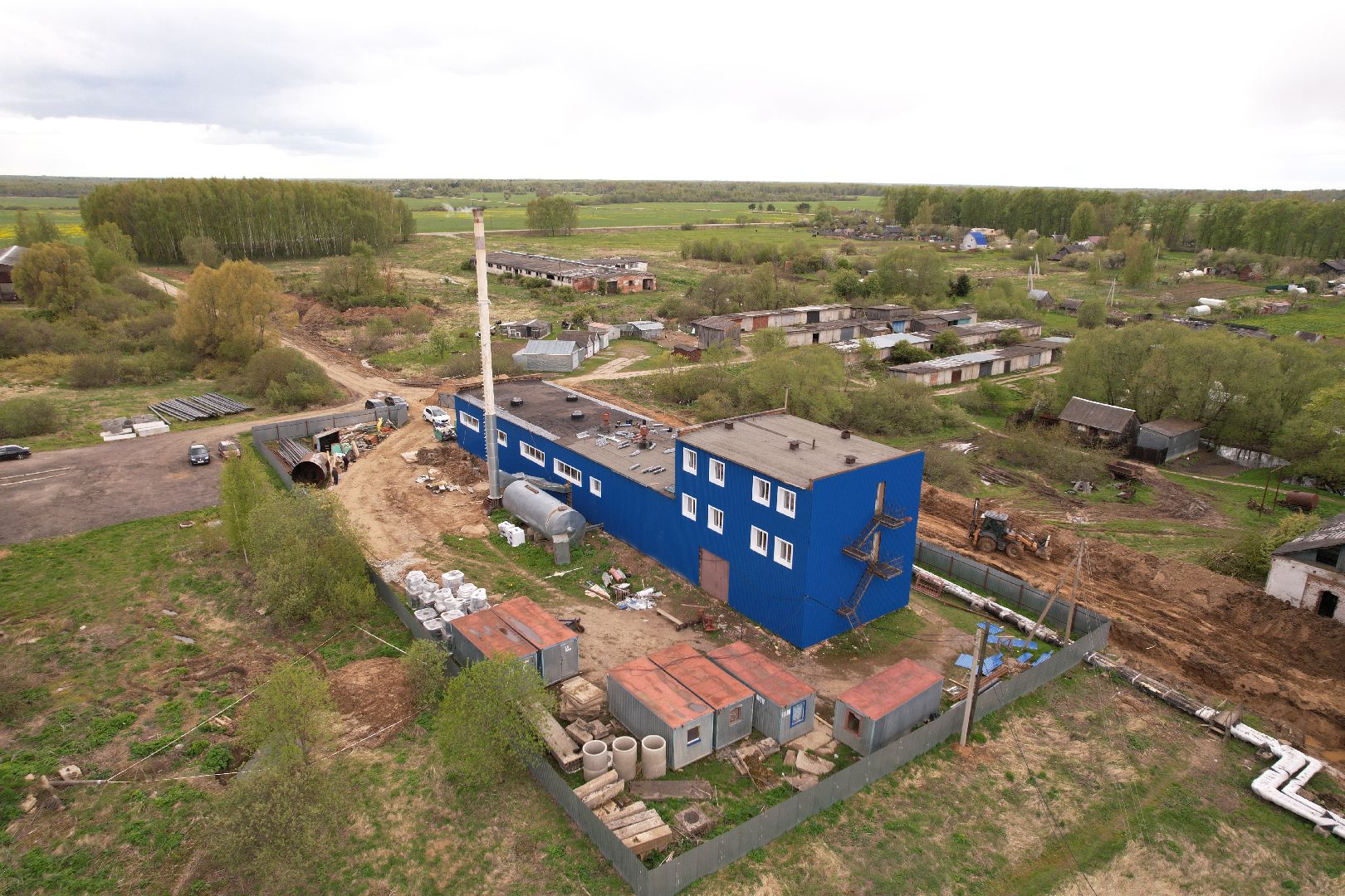 видео с коптера, котельная в шаховской,