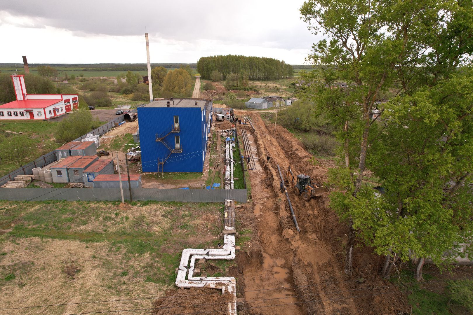 видео с коптера, котельная в шаховской,