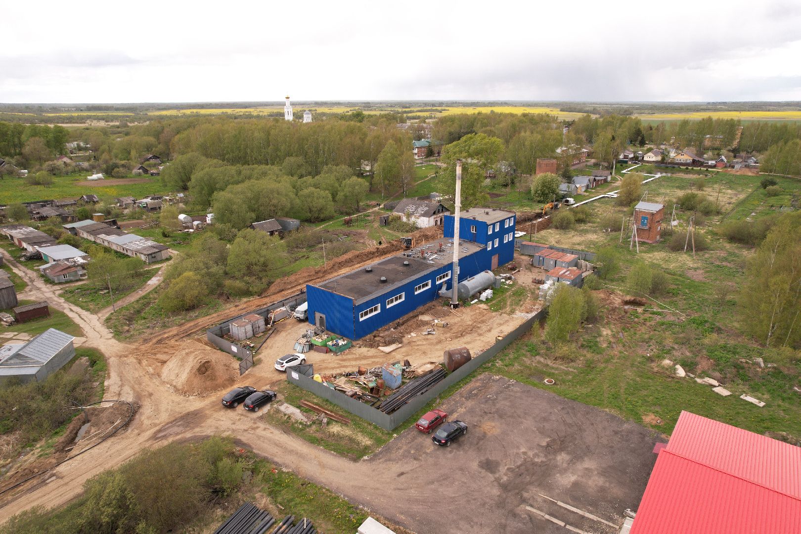 видео с коптера, котельная в шаховской,