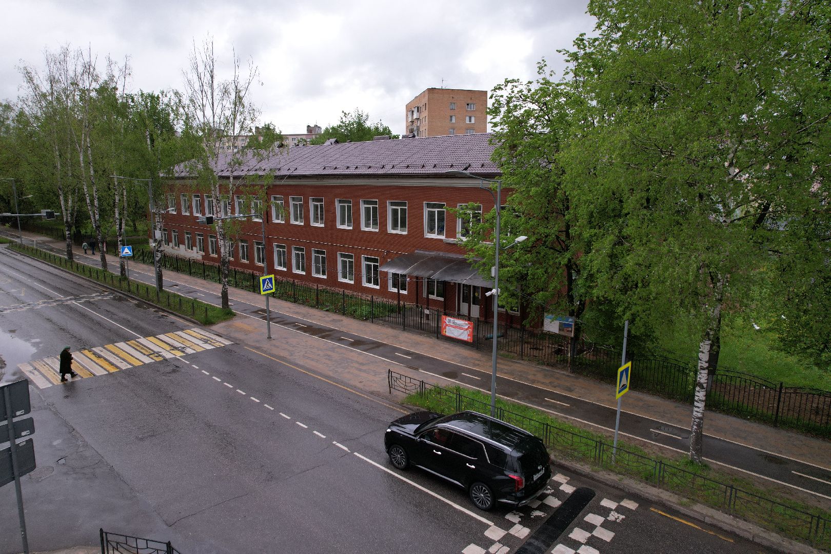 видео с коптера, ремонт лицея 10, лицей 10 в клину,