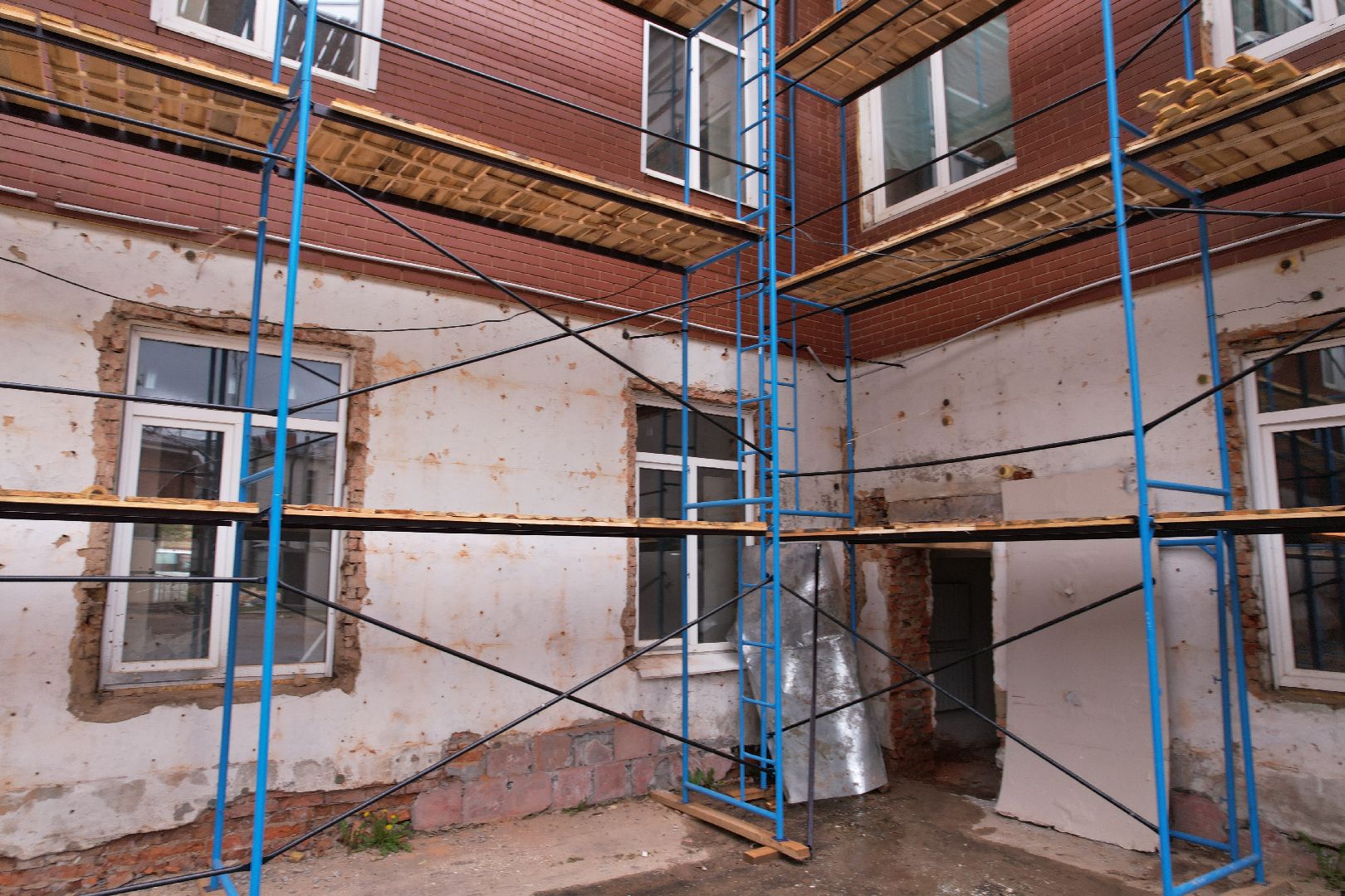 видео с коптера, ремонт лицея 10, лицей 10 в клину,