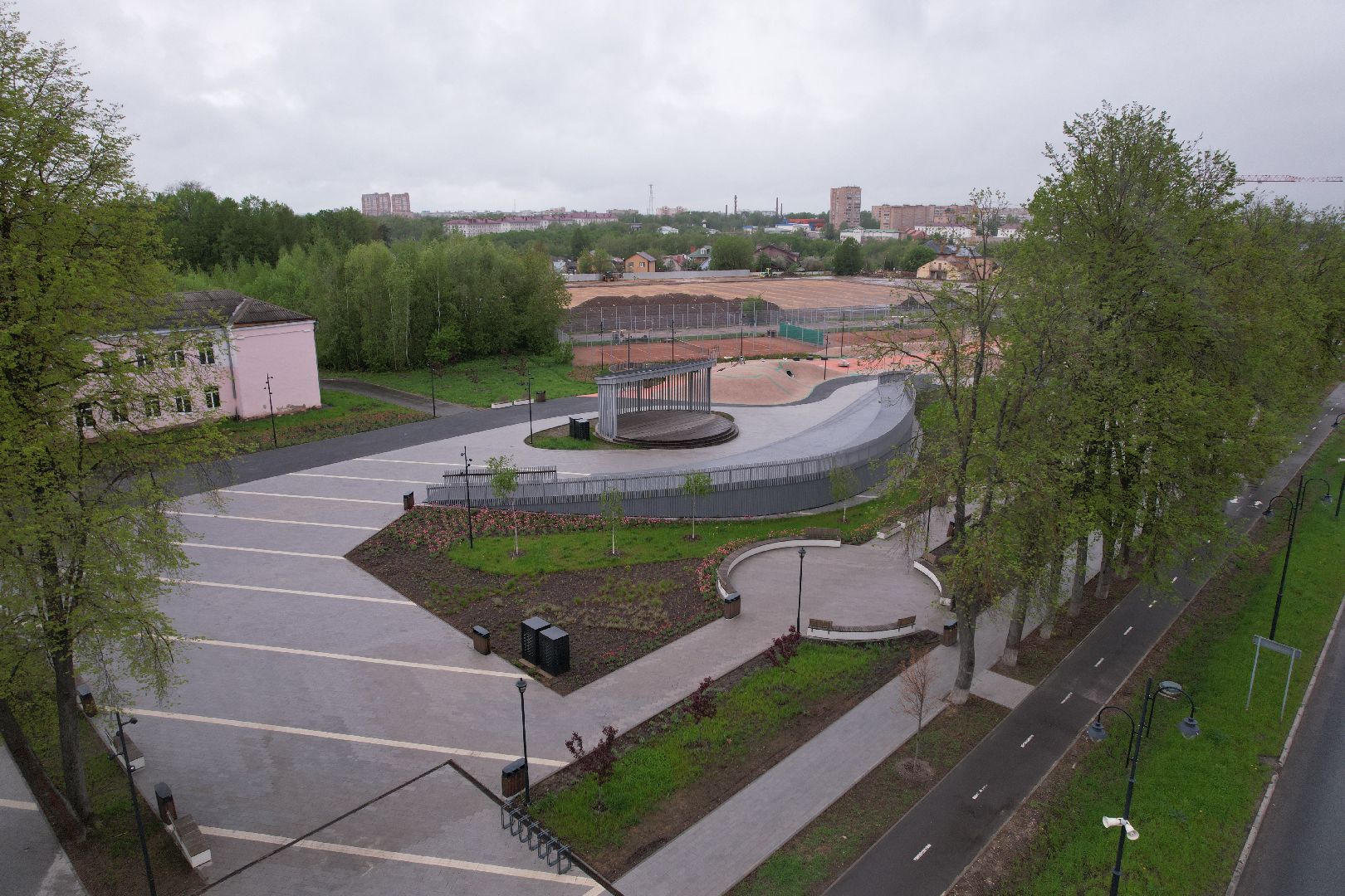 видео с коптера, стадион строитель, ремонт стадиона в клину,