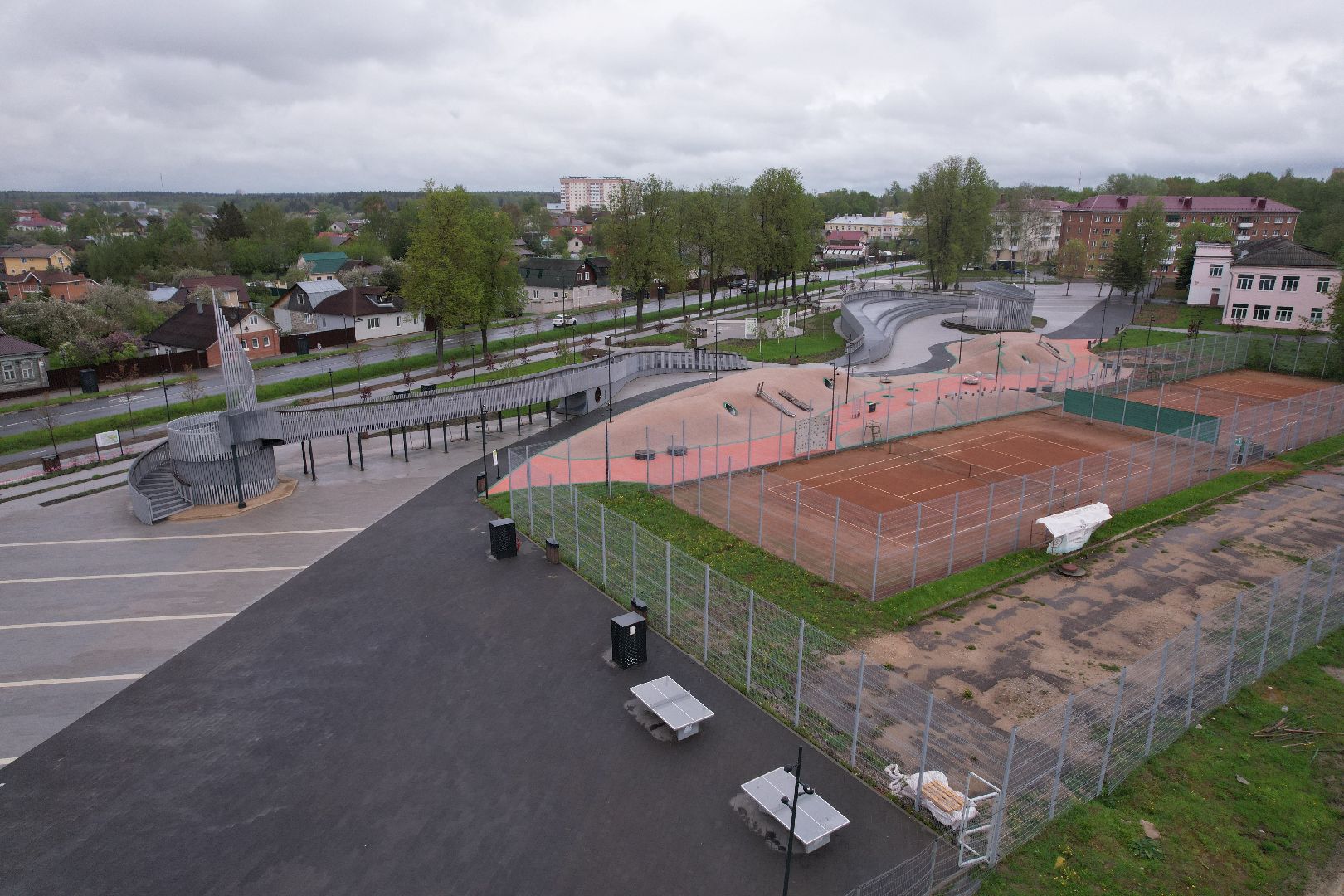 видео с коптера, стадион строитель, ремонт стадиона в клину,