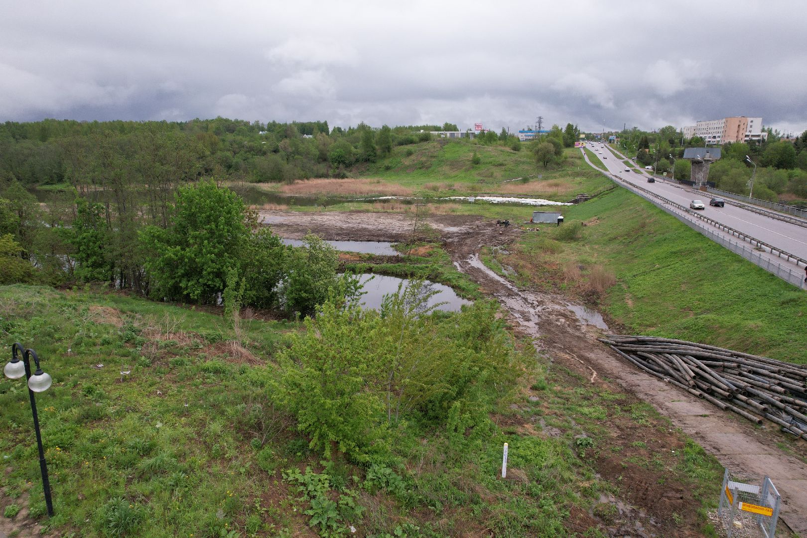 видео с коптера, очистка реки Сестра, экология подмосковья,