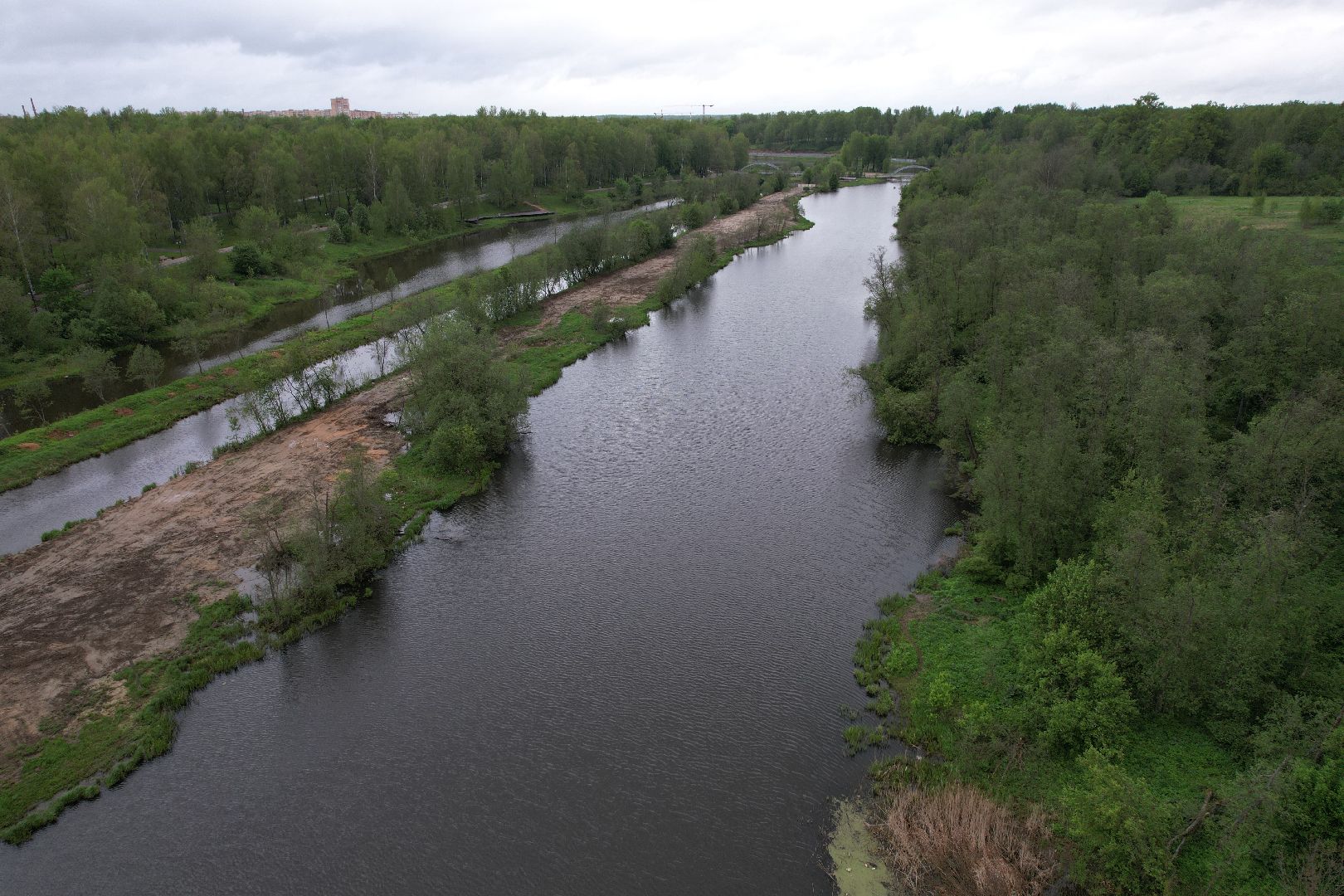 видео с коптера, очистка реки Сестра, экология подмосковья,