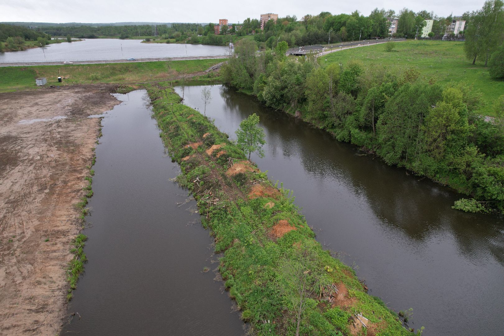 видео с коптера, очистка реки Сестра, экология подмосковья,