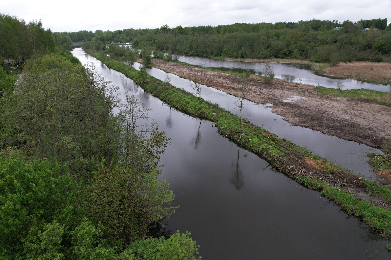 видео с коптера, очистка реки Сестра, экология подмосковья,